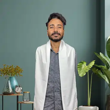 Elegant White Uttoriyo for Felicitation & Welcome Ceremonies